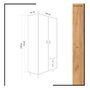 Hanah Home Musso Armario de Roble y Blanco